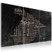 Canvas Print Map of Spain on the blackboard - triptich 55279 additionalThumb 2