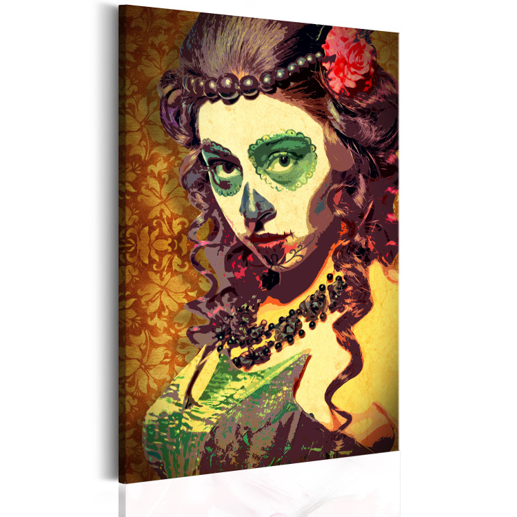 Canvas Print Mexican outfit - a sensual, colorful portrait of a woman in disguise 64379 additionalImage 2