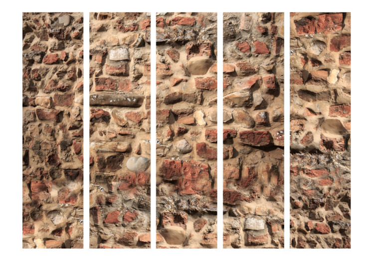 Room Divider Screen Ancient Wall II - architectural texture of brown brick wall 95979 additionalImage 3