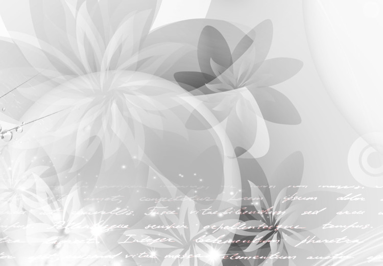 Canvas Turquoise Dandelion - Shiny Dandelion Flower on Gray-White Background 98179 additionalImage 4