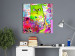 Canvas Crazy Cat (1-piece) - Cheerful Colorful Composition for Kids 106589 additionalThumb 3