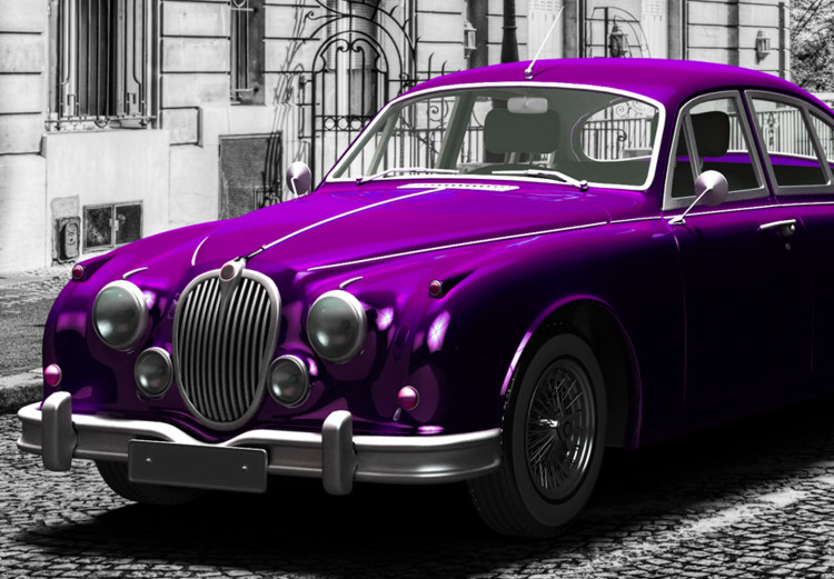 Canvas Car in Paris (1-part) Wide - Purple Car against Paris 107289 additionalImage 5