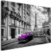 Canvas Car in Paris (1-part) Wide - Purple Car against Paris 107289 additionalThumb 2