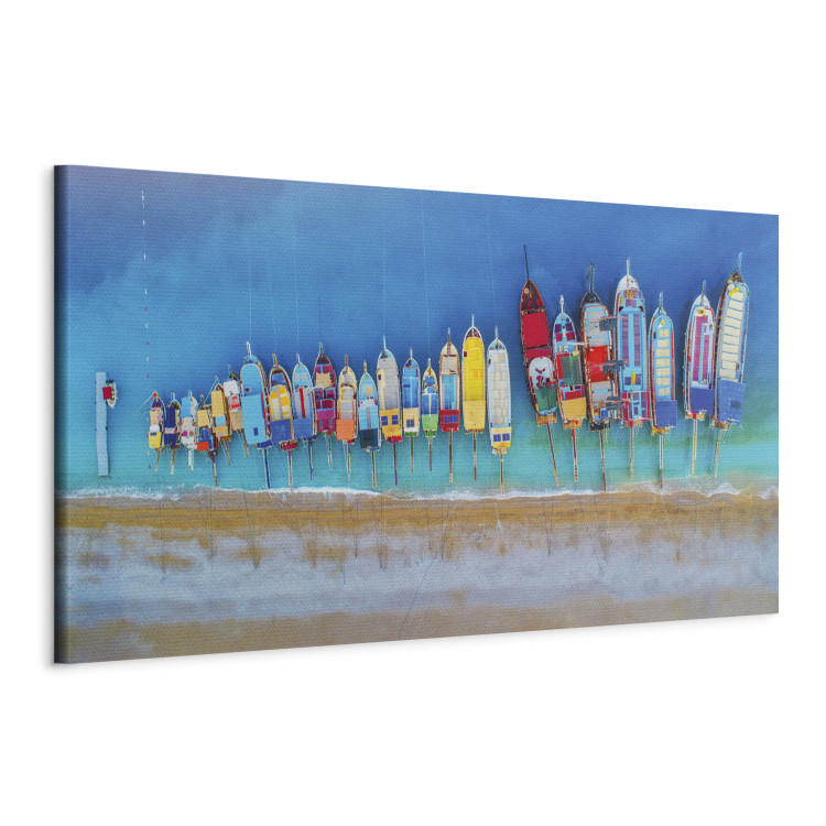 Canvas Colourful Boats (1 Part) Narrow 108489 additionalImage 2