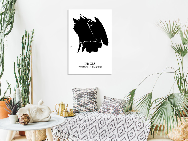 Canvas Print Pisces - a minimalistic graphic depicting the sign of the zodiac 114789 additionalImage 3