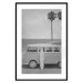 Wall Poster Holiday Trip - black and white landscape with a car and beach in the background 116489 additionalThumb 17