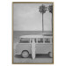 Wall Poster Holiday Trip - black and white landscape with a car and beach in the background 116489 additionalThumb 16