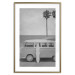 Wall Poster Holiday Trip - black and white landscape with a car and beach in the background 116489 additionalThumb 14
