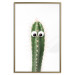 Poster Living Cactus - funny green prickly plant with eyes on a white background 116889 additionalThumb 16