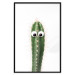 Poster Living Cactus - funny green prickly plant with eyes on a white background 116889 additionalThumb 15