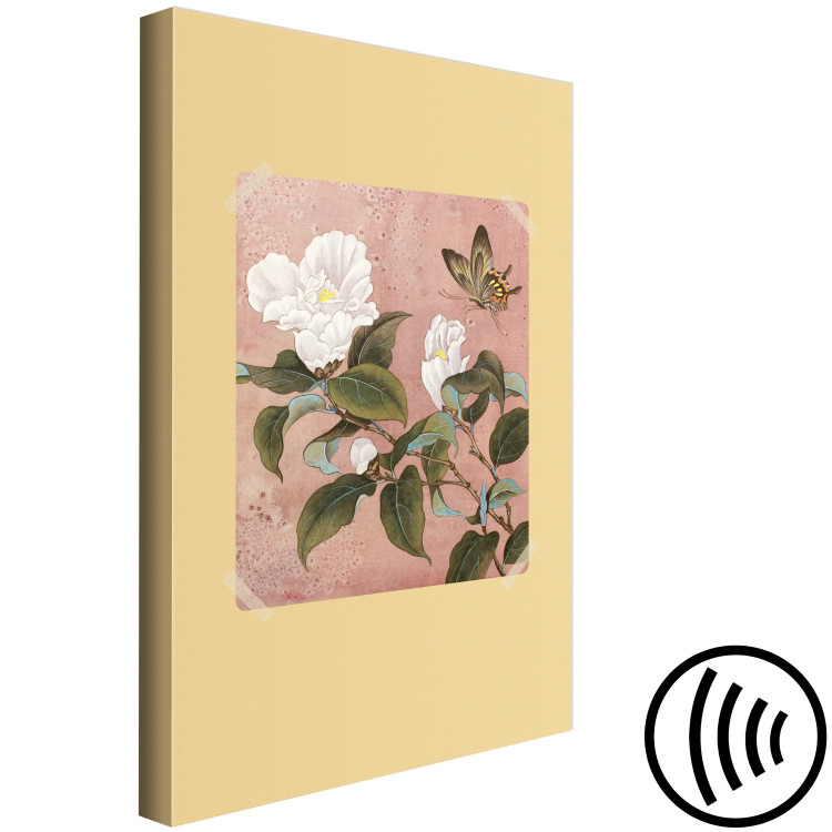 Canvas Butterfly over azalea flower - a floral motif in vintage style 117589 additionalImage 6