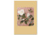Canvas Butterfly over azalea flower - a floral motif in vintage style 117589