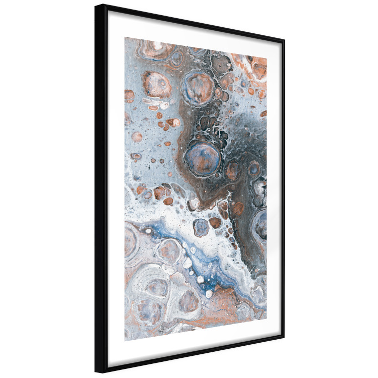 Poster Blue Sienna Marble - artistic abstraction with spots in colorful pattern 117789 additionalImage 11