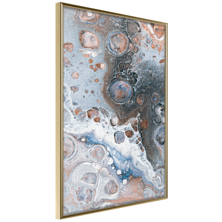 Poster Blue Sienna Marble - artistic abstraction with spots in colorful pattern 117789 additionalImage 12