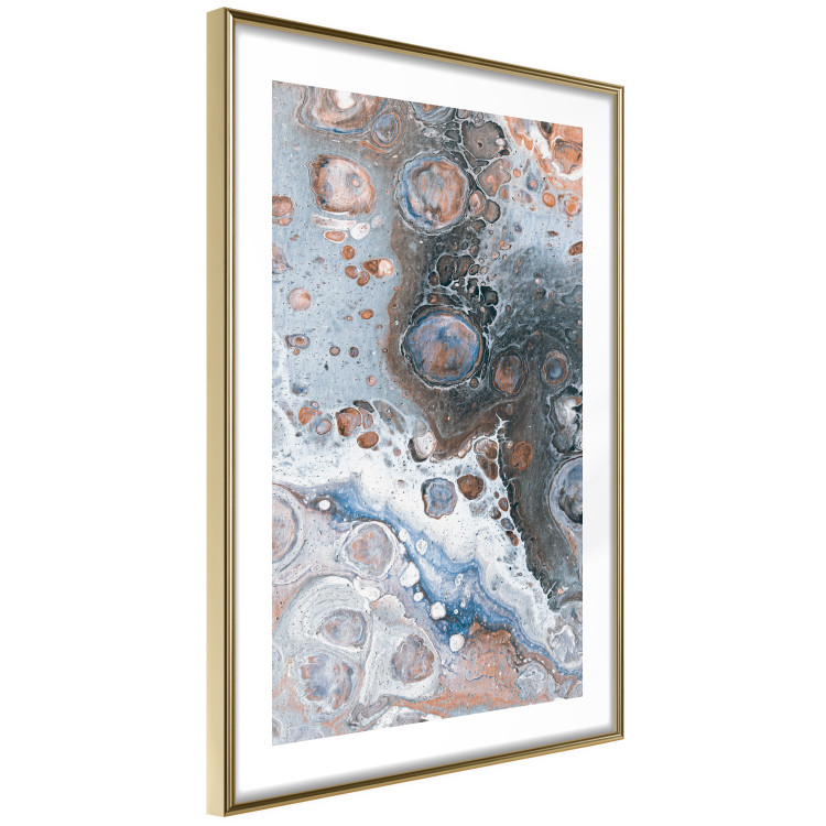 Poster Blue Sienna Marble - artistic abstraction with spots in colorful pattern 117789 additionalImage 6