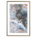 Poster Blue Sienna Marble - artistic abstraction with spots in colorful pattern 117789 additionalThumb 14