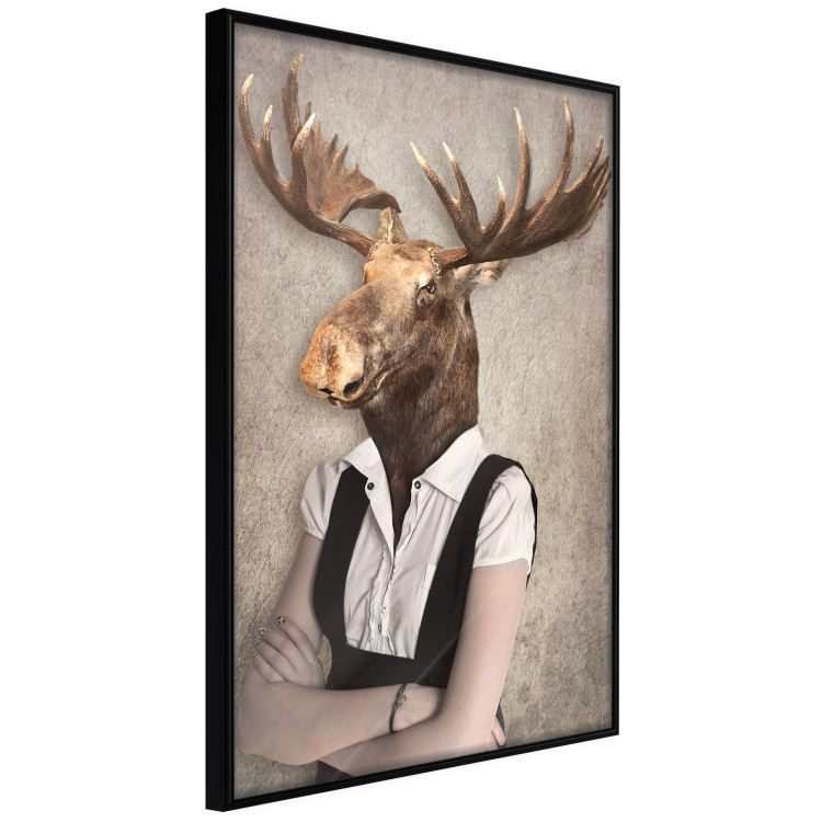 Poster Moose of Łeba - fantasy with a portrait of a horned animal with a human body 117889 additionalImage 10