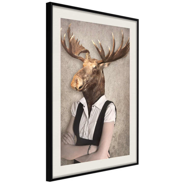 Poster Moose of Łeba - fantasy with a portrait of a horned animal with a human body 117889 additionalImage 3