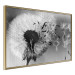 Wall Poster Fleeing Memory - black and white composition with scattered dandelions 118289 additionalThumb 12