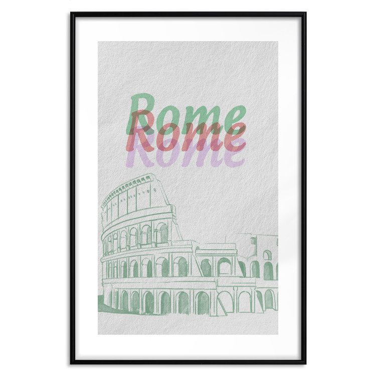Poster Rome in Watercolors - historic architecture of Italy and English texts 118689 additionalImage 17