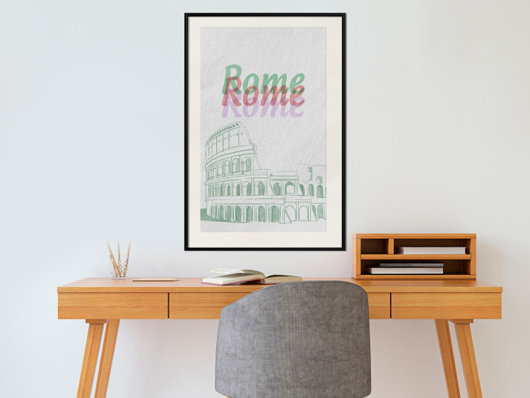 Poster Rome in Watercolors - historic architecture of Italy and English texts 118689 additionalImage 22