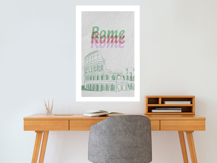 Poster Rome in Watercolors - historic architecture of Italy and English texts 118689 additionalImage 4