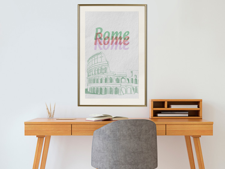 Poster Rome in Watercolors - historic architecture of Italy and English texts 118689 additionalImage 21