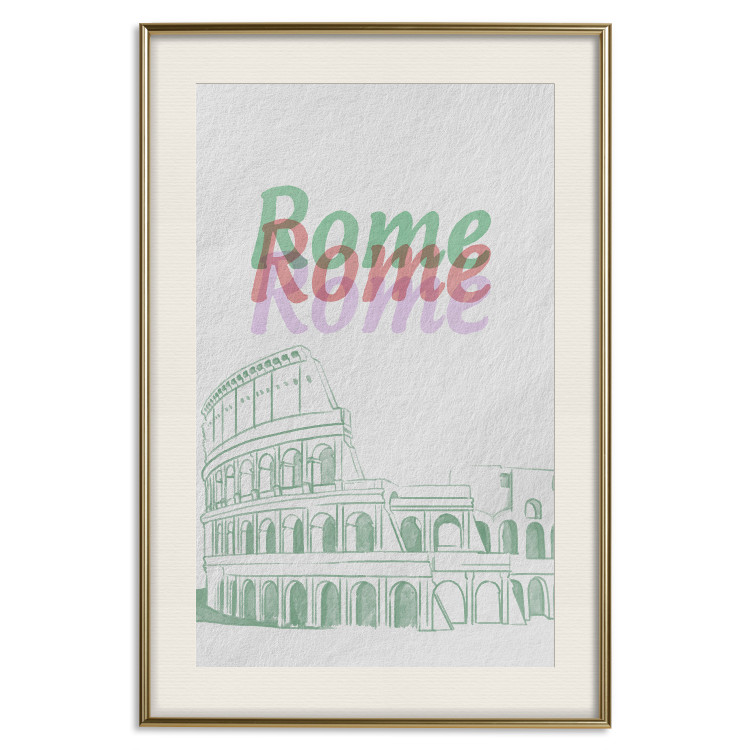Poster Rome in Watercolors - historic architecture of Italy and English texts 118689 additionalImage 19