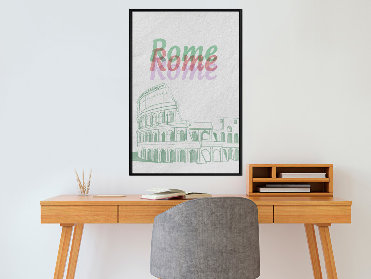 Poster Rome in Watercolors - historic architecture of Italy and English texts 118689 additionalImage 3