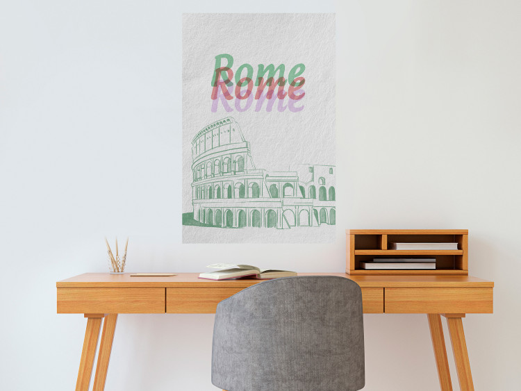 Poster Rome in Watercolors - historic architecture of Italy and English texts 118689 additionalImage 23