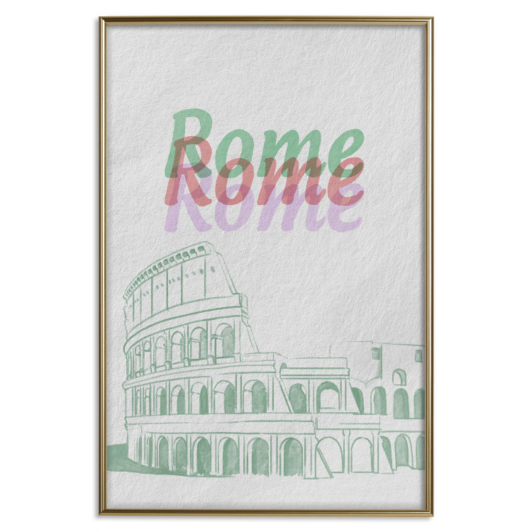 Poster Rome in Watercolors - historic architecture of Italy and English texts 118689 additionalImage 20