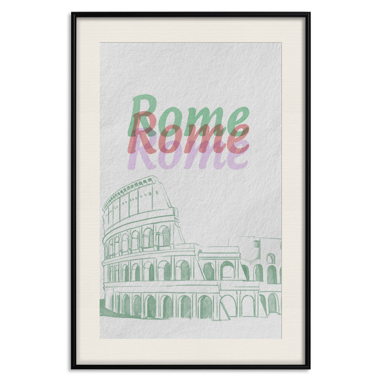 Poster Rome in Watercolors - historic architecture of Italy and English texts 118689 additionalImage 18