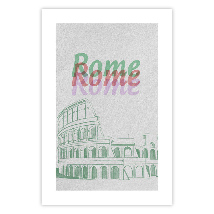Poster Rome in Watercolors - historic architecture of Italy and English texts 118689 additionalImage 19