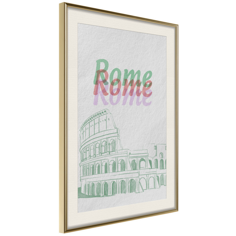 Poster Rome in Watercolors - historic architecture of Italy and English texts 118689 additionalImage 2