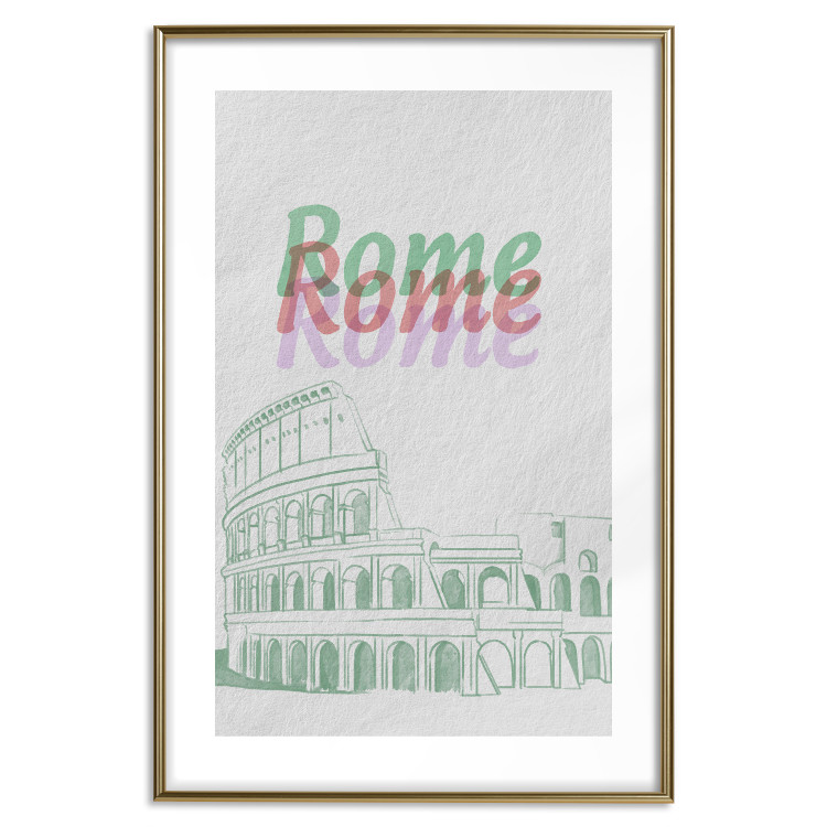 Poster Rome in Watercolors - historic architecture of Italy and English texts 118689 additionalImage 16