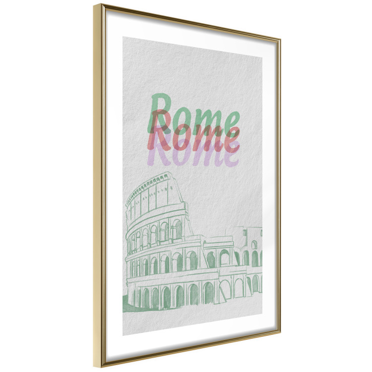 Poster Rome in Watercolors - historic architecture of Italy and English texts 118689 additionalImage 6
