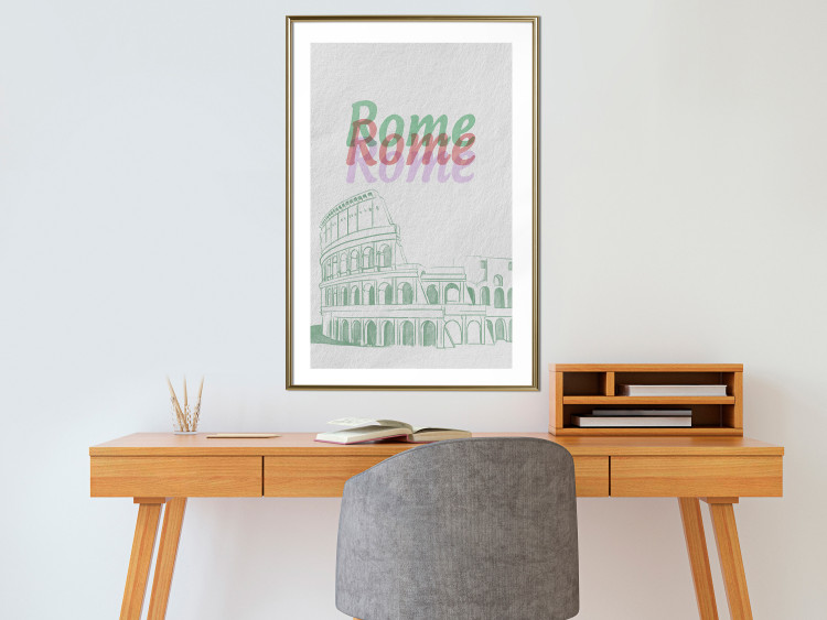 Poster Rome in Watercolors - historic architecture of Italy and English texts 118689 additionalImage 15