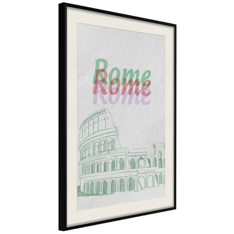Poster Rome in Watercolors - historic architecture of Italy and English texts 118689 additionalImage 3