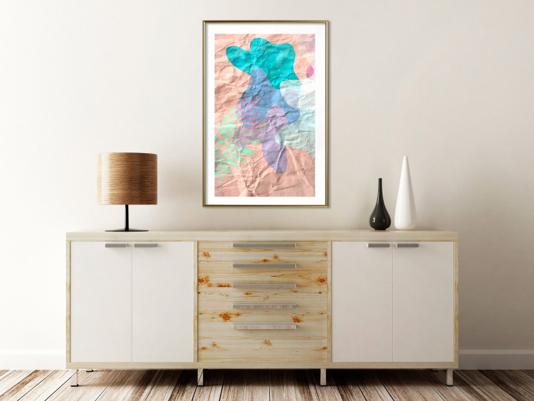 Poster Pastel Shapes - abstract patterns on crumpled paper 122289 additionalImage 13