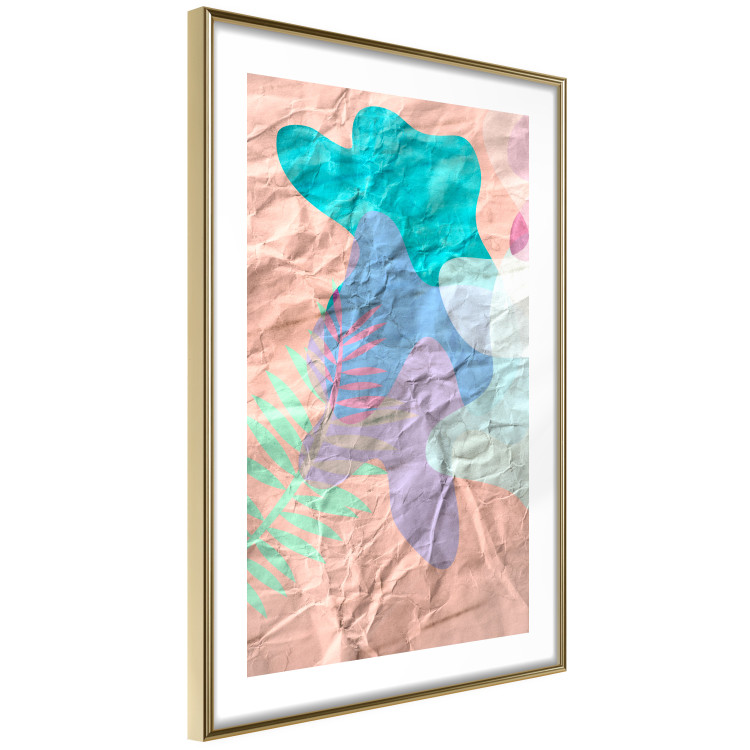Poster Pastel Shapes - abstract patterns on crumpled paper 122289 additionalImage 6