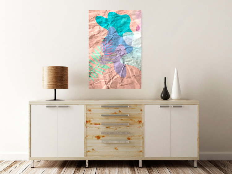 Poster Pastel Shapes - abstract patterns on crumpled paper 122289 additionalImage 17