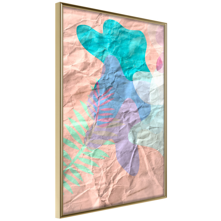 Poster Pastel Shapes - abstract patterns on crumpled paper 122289 additionalImage 12
