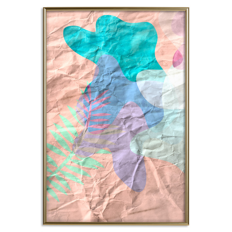 Poster Pastel Shapes - abstract patterns on crumpled paper 122289 additionalImage 16
