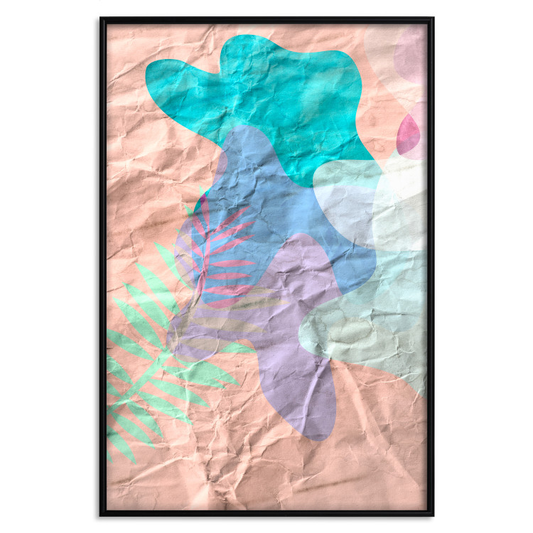 Poster Pastel Shapes - abstract patterns on crumpled paper 122289 additionalImage 18