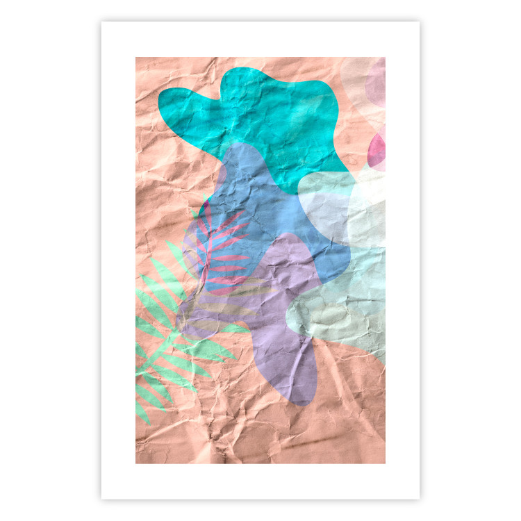 Poster Pastel Shapes - abstract patterns on crumpled paper 122289 additionalImage 19