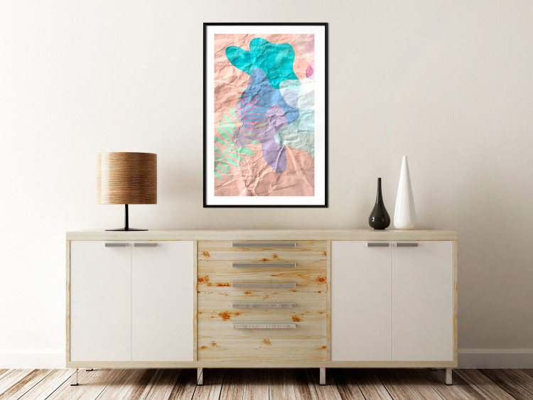 Poster Pastel Shapes - abstract patterns on crumpled paper 122289 additionalImage 4