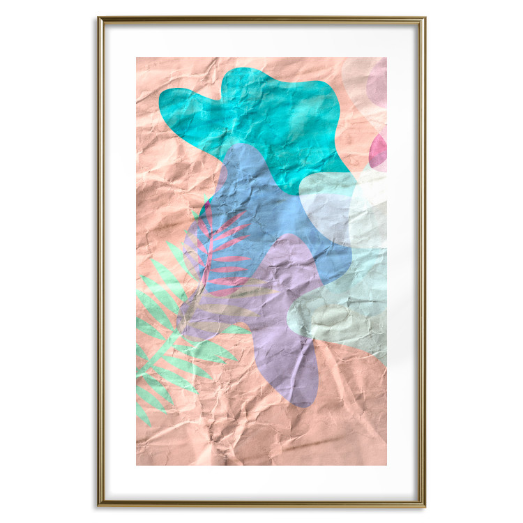 Poster Pastel Shapes - abstract patterns on crumpled paper 122289 additionalImage 14