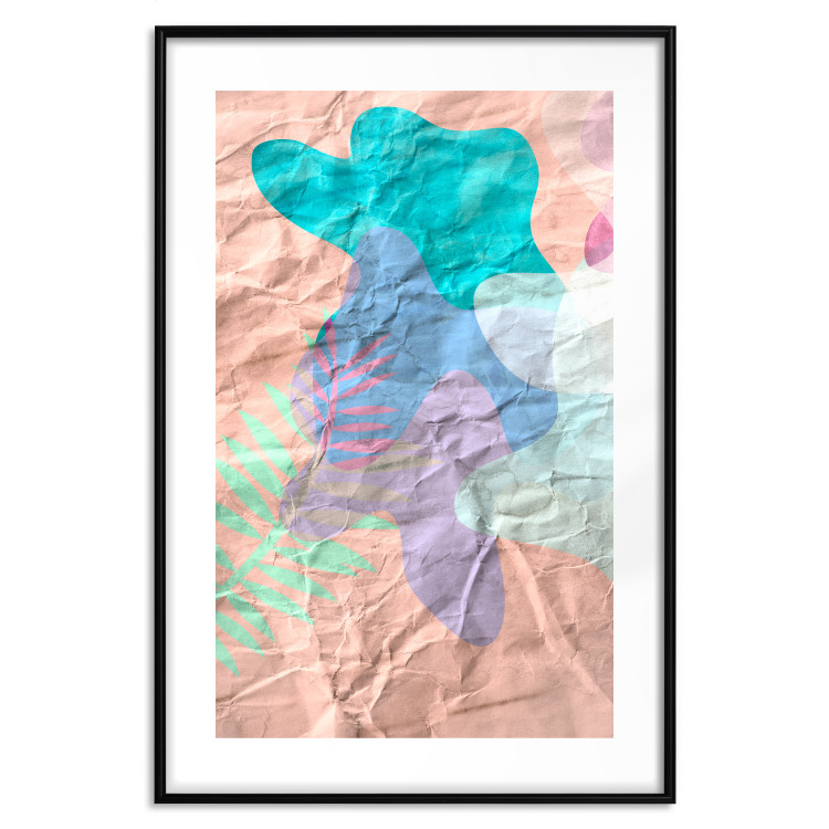 Poster Pastel Shapes - abstract patterns on crumpled paper 122289 additionalImage 15