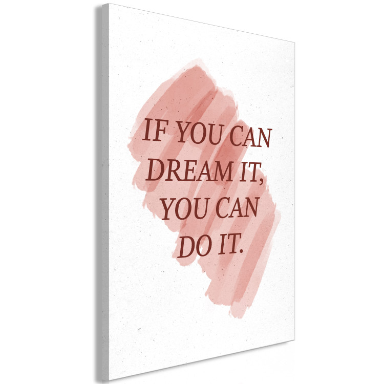 Canvas Print Make your dreams come true - pastel inscription in English 122889 additionalImage 2