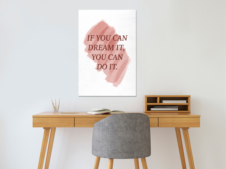 Canvas Print Make your dreams come true - pastel inscription in English 122889 additionalImage 3